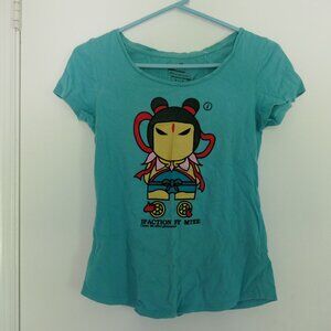 turquoise Meters/bonwe samurai warrior graphic tee size S/M